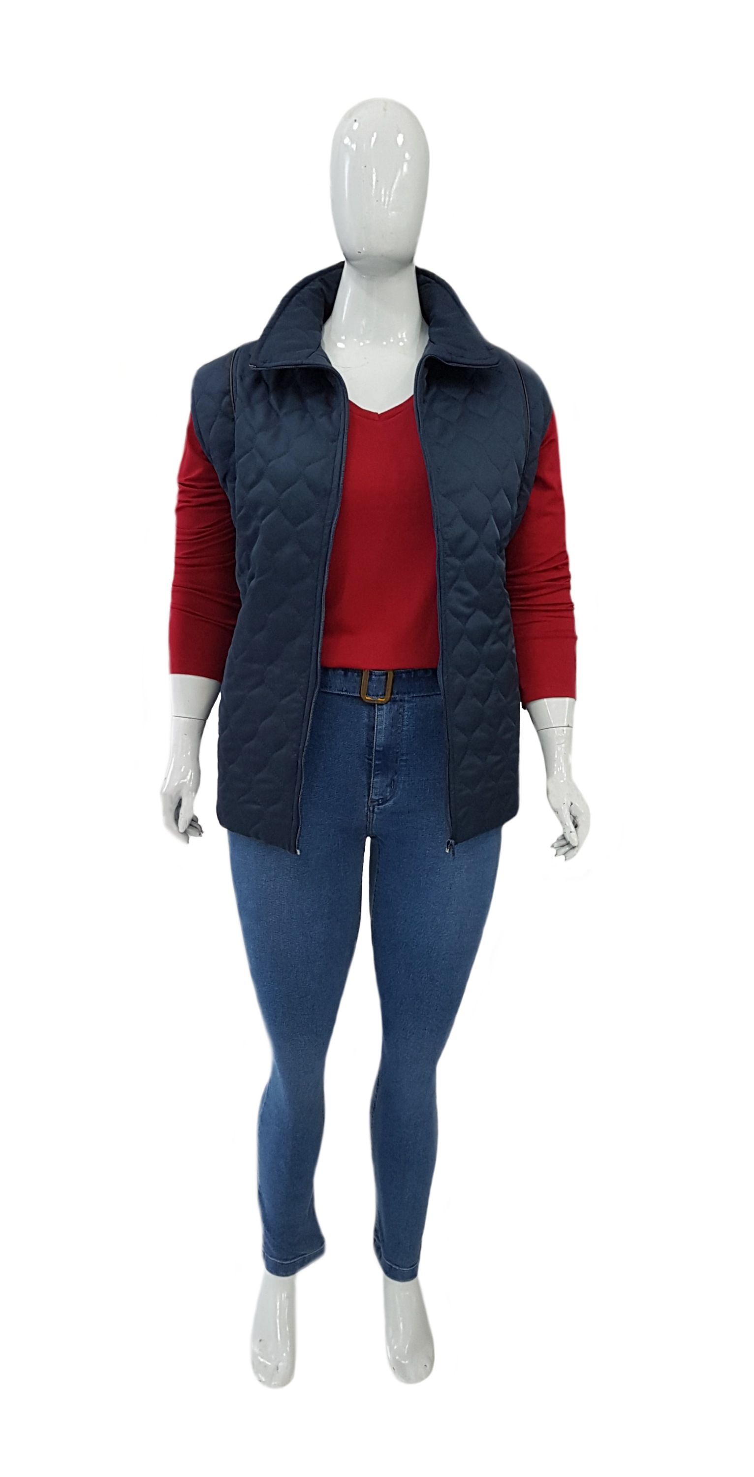 Calça Plus Size Jeans / Sarja com Elastano Ref 03119 / Ref 03282